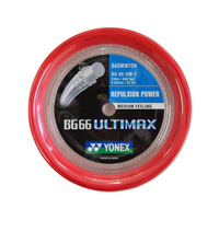 YONEX BG66 Ultimax Badminton Coil String - 200m - BG66UM - Red