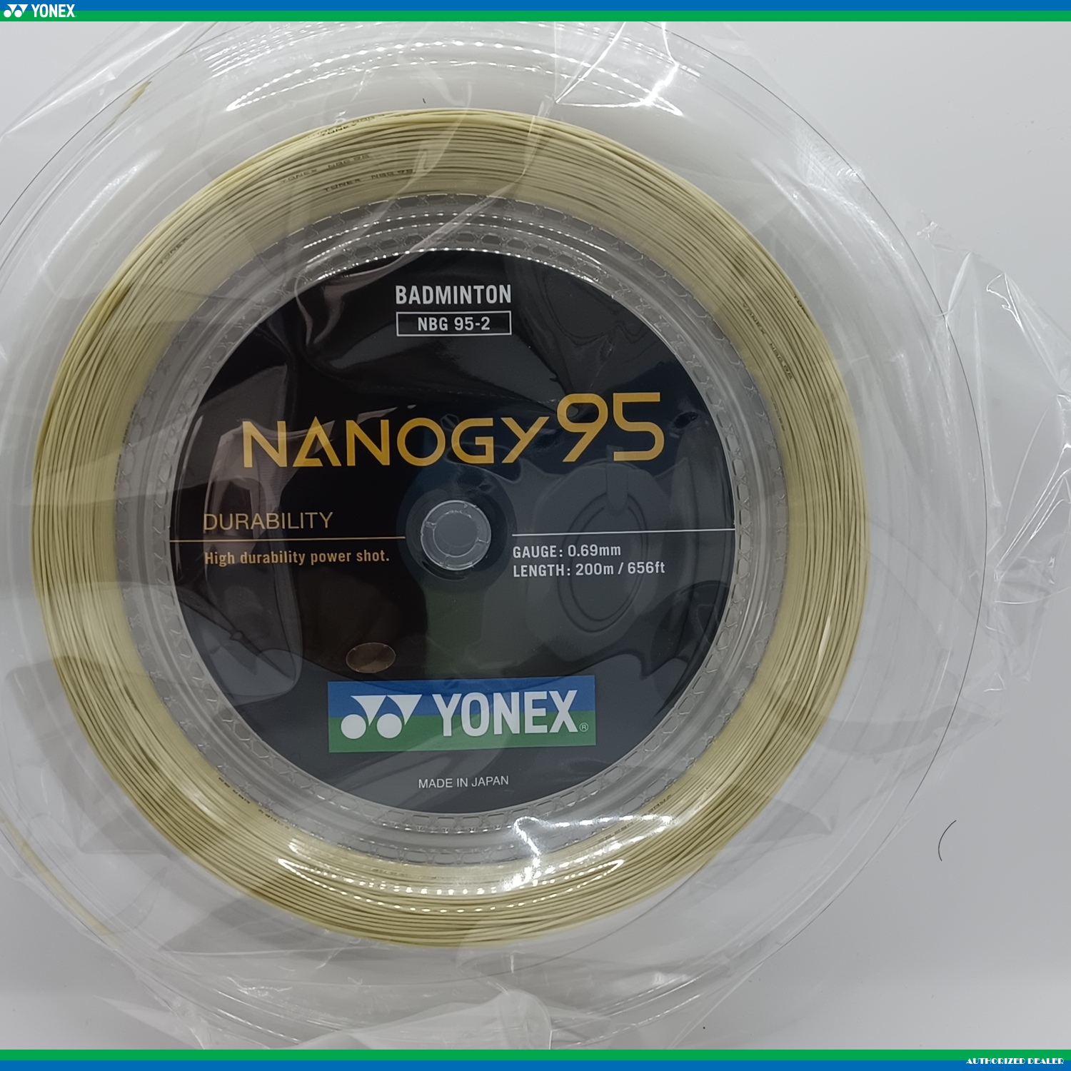 YONEX Nanogy 95 NBG95 Badminton Coil String 200m NBG95-2 Cosmic Gold